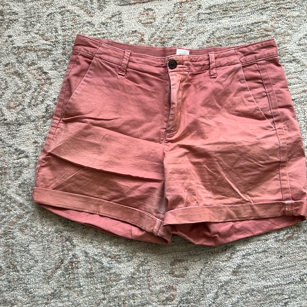 GAP Orange Girlfriend Chino Shorts | 8